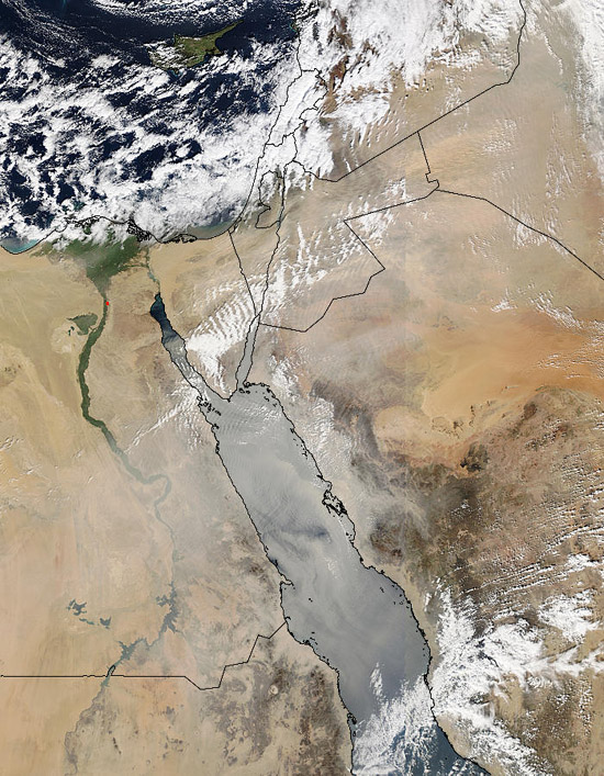 Dust storm in the Middle East