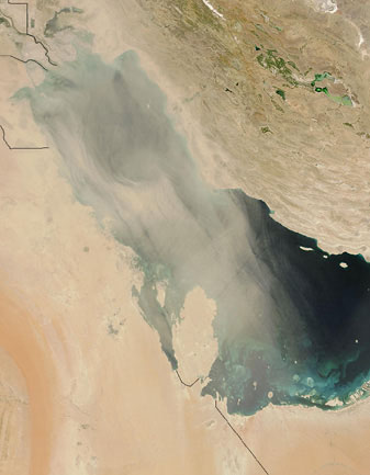 Dust storm over the Persian Gulf