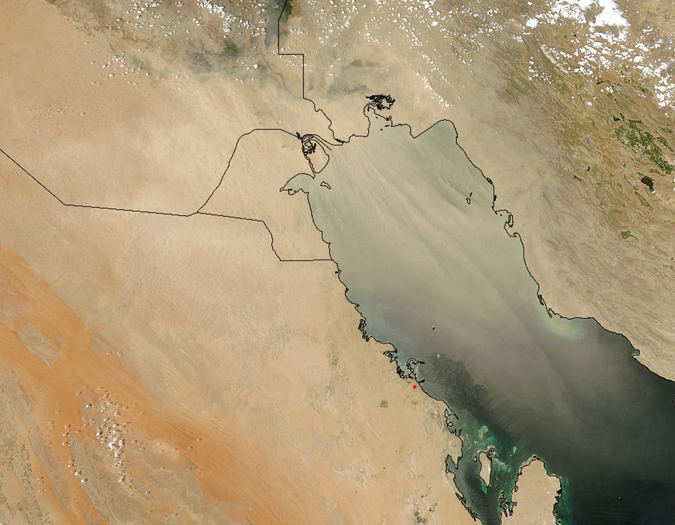 Persian Gulf Dust Storm- MODIS