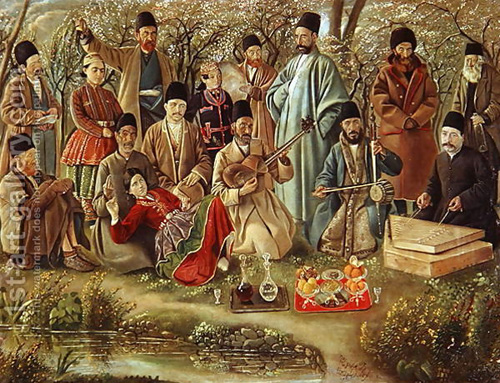 Persian Musicians a painting by Kamal-ol-Molk