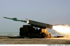 Iran testing a long range missile near the Persian Gulf, January 20012 - ISNA