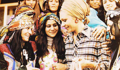 Farah Pahlavi & local women in Borujerd - 1970s