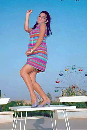 Googoosh in miniskirt - early 70s