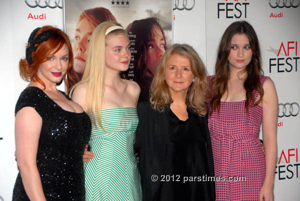 Christina Hendricks, Elle Fanning, Sally Potter, Alice Englert - Hollywood (November 7, 2012)- by QH