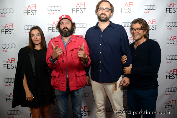 Actress Elodie Bouchez, director Quentin Dupieux, Eric Wareheim and producer Gregory Bernard - Hollywood (November 8, 2014)