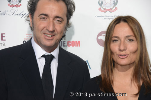 Director Paolo Sorrentino, Maria Sole Tognazzi - Hollywood (November 14, 2013