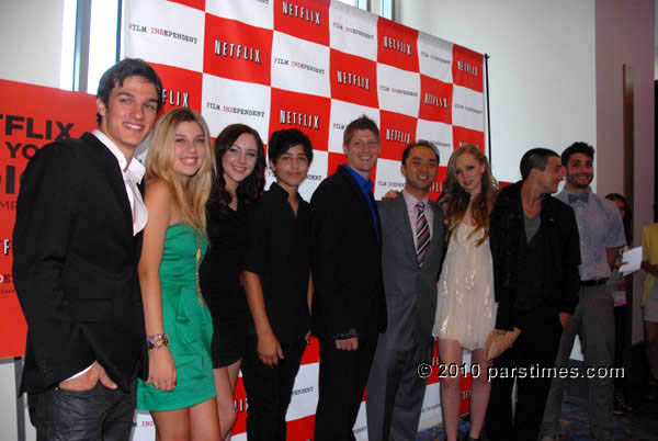 Cast & Crew of the Wheeler Boys: Actor Christian Alexander, Actress Olivia Crocicchia, Actress Haley Ramm, Actor Lorenzo James Henrie, Producer Chase Kenney, Director Philip G. Flores, Actress Portia Doubleday, Actor Alex Frost, Singer John Lowell - LA (June 25, 2010) - by QH