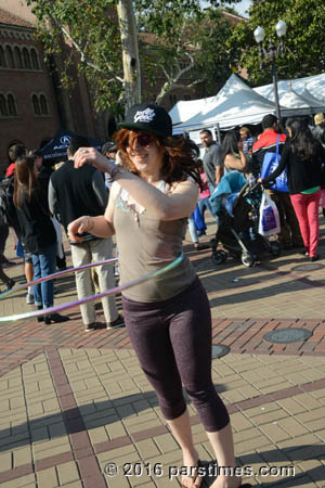 Woman dancing to the music - USC (April 10, 2016) - by QH