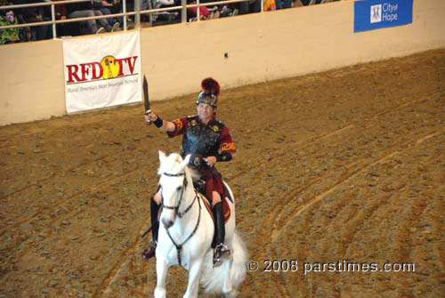 Hector Aguilar& USC Trojans horse Traveler - Burbank (December 28, 2008) - by QH