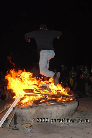 man jumping over fire - LA (March 17, 2009) - by QH