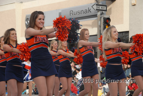 University of Illinois Cheerleaders at the Rose Parade - Pasadena (January 1, 2008) - by QH