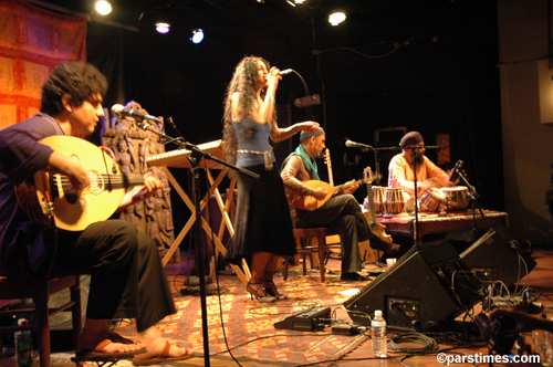Dimitris Mahlis, Azam Ali, Ramin Torkian, Satnam Ramgotra - NIYAZ Concert at the Knitting Factory in Hollywood, August 25, 2005 - by QH