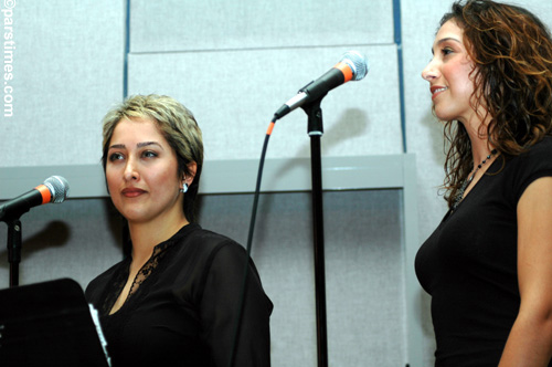 Backup vocalists Marjan Keramati & Heather Lozano - UCI (February 11, 2006) - by QH