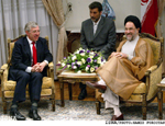 British Foreign Minister Jack Straw meets President Khatami, June 30, 2003 - Courtesy of ISNA
