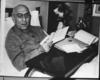 Prime Minister Mohammad Mossadegh of Iran in hospital bed in New York City.