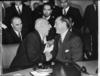 Prime Minister Mohammad Mossadegh of Iran speaking with Ernest A. Gross.