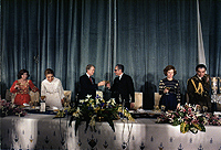 Jimmy Carter and the Shah toast at a State Dinner hosted by the Shah of Iran., 12/31/1977 - ARC Identifier: 177335