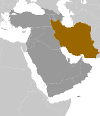 Iran location in the Middle East - CIA