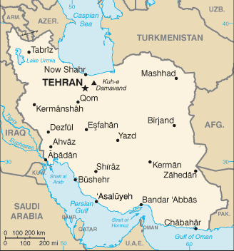 Map of Iran - 2010