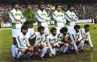 Iran's squad in a 78 WC qualification match.