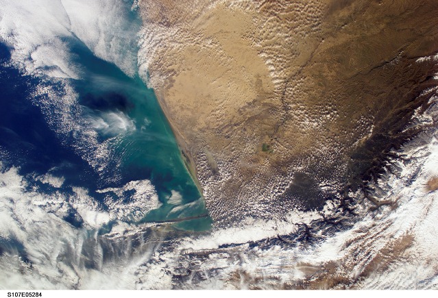 Gorgan Bay, Caspian Sea  - NASA (December 12, 2003)