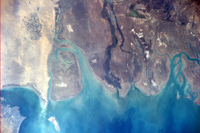 Border area Kuwait, Iraq & Iran - ESA/NASA