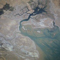 Karun River Delta, Iran - NASA (June 1996)
