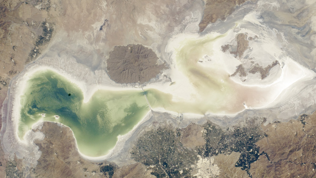 The Middle East?s largest lake is drying up?and it?s not because of drought.
 - NASA (January 20, 2015)