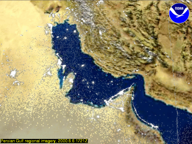 Persian Gulf regional imagery, 2000.6.6 1721Z.