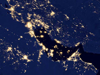 The Persian Gulf Region at Night - NASA October 2012