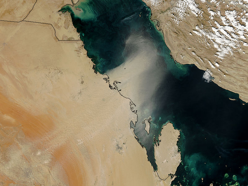 Dust Storm Obscures Persian Gulf - November 4, 2014