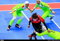 Iran's Kabaddi team competing in the Asian Games