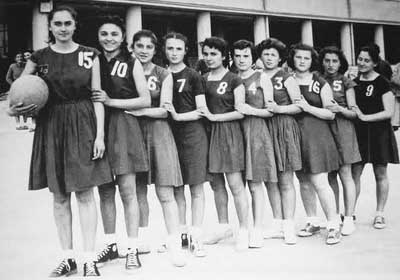 Girls Basketball Team: Farah Diba wearing the #10 jersey - Tehran