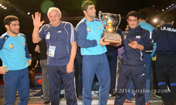 Iranian Wrestlers celebrate FILA World Cup victory - By QH