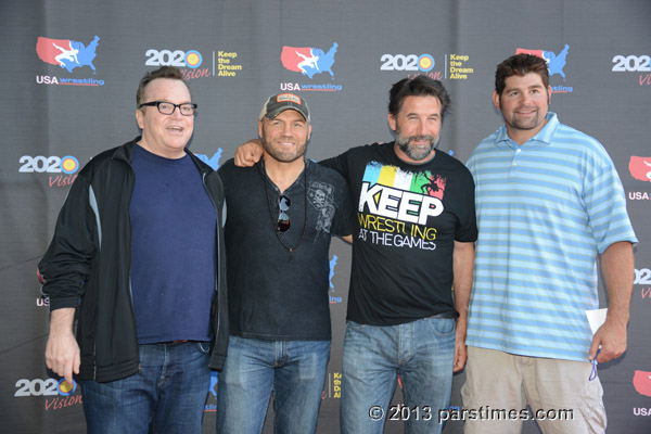 Tom Arnold, Randy Couture, Billy Baldwin, and Stephen Neal - LA Sports Arena (May 19, 2013) - by QH