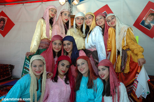 Armenian girls wearing traditional costume