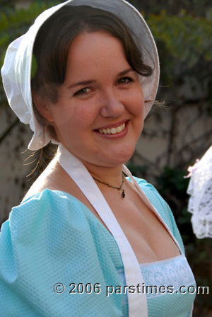 Woman wearing an American period costume