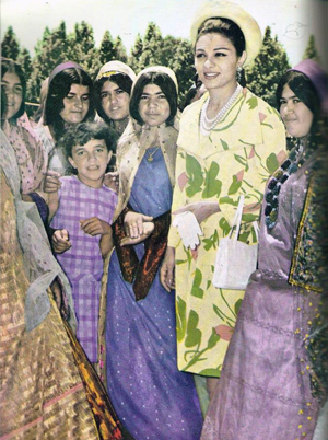 Farah Pahlavi and & Village Girls