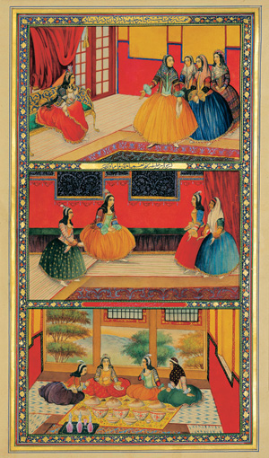 Qajar Women - Illustration from One Thousand and One Nights, Sani ol-Molk