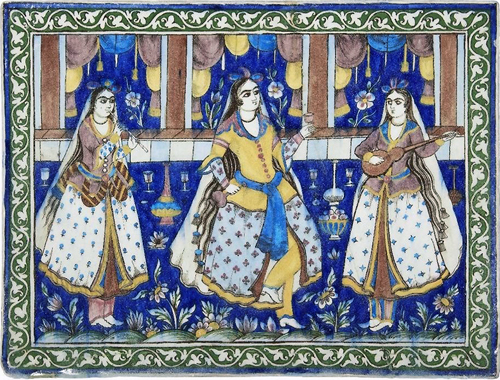 Qajar Women playing the Flute and Tar