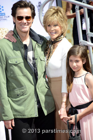 Jim Carrey; Jane Fonda, Viva Vadim - Hollywood (April 27, 2013)- by QH
