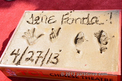 Jane Fonda's hand and footprint - Hollywood (April 27, 2013)- by QH