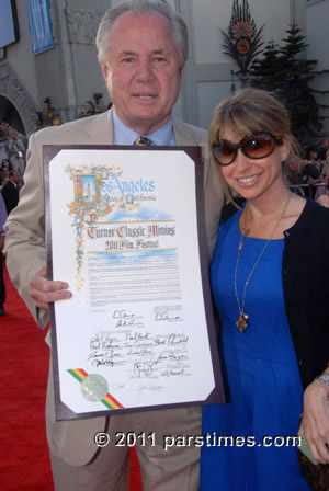 John Larroquette holding the LA City Council Decleration - Hollywood (April 28, 2011) - by QH