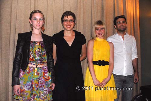 Amanda Bauer, Dana Harris (editor-in-chief of IndieWire), Claire Sloma, David Robert Mitchell - By QH
