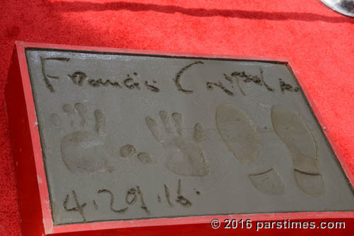 Francis Ford Coppola's Foot and Hand print - Hollywood (April 29, 2016)