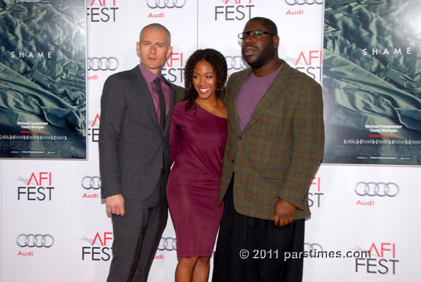 James Badge Dale, Nicole Beharie and director Steve McQueen - Hollywood (November 9, 2011) - by QH