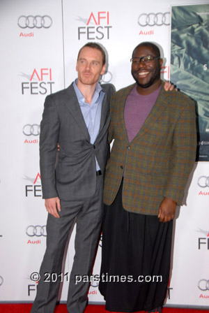 Michael Fassbende & Steve McQueen - Hollywood (November 9, 2011) - by QH