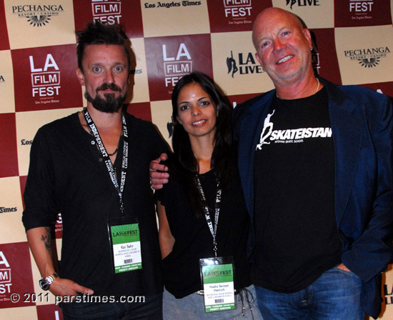 Cast and Crew of Skateistan: Director Kai Sehr, Screenwriter Nadia Soraya Hennrich, Rene Kock - LA (June 20, 2011) by QH