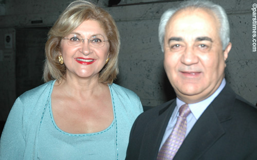 Theatre Patrons: Dr. Homa Mahmoudi & Dr. Farhang Holakoui - LA Theatre Center, October 13, 2005