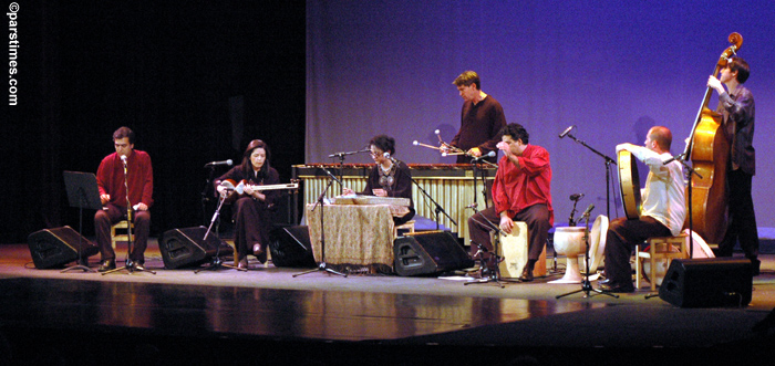 The Lin Ensemble: Ivan Johnson (Bass), Randy Gloss (Percussion), David Johnson (Marimba, Percussion), Houman Pourmehdi (Tonbak, Daf, Ney, Percussion), Mahshid Mirzadeh (Santur), Pirayeh Pourafar (Tar), Bahram Bajelan (Vocal) , Los Angeles - September 18, 2005